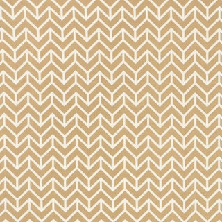 Sample - Schumacher Chevron Fabric in Sand For Sale