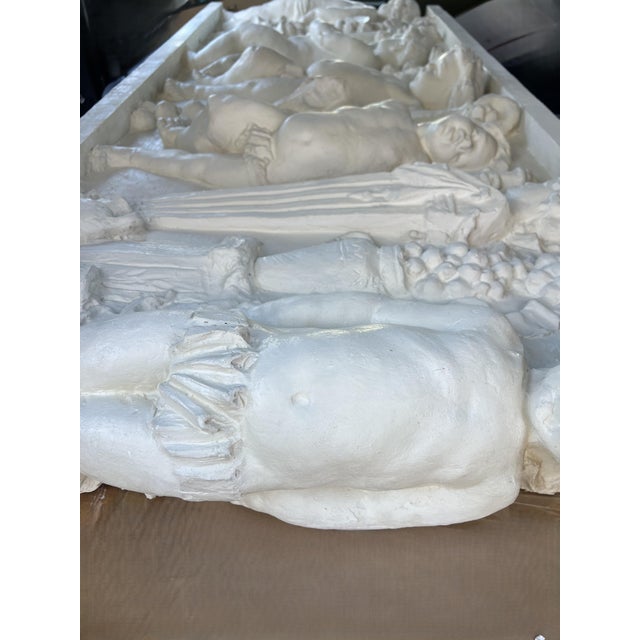 Mid 20th Century Neoclassical Cherub Frieze Sculpture White For Sale - Image 10 of 10