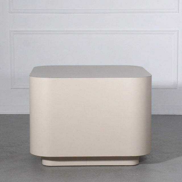 Modern Karl Springer Modernist Laminate Plinth Base Table For Sale - Image 3 of 5