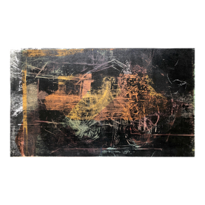 Oscar MurilloLatin American Figurative Abstract Expressionist Mixed Media Monoprint Painting