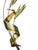 1970s Vintage Mid-Century Modern Brass Wheat Wall Sculpture – 29" Tall Botanical Wall Art For Sale - Image 5 of 9