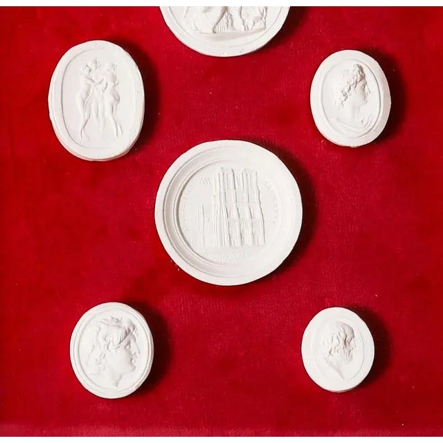 Antique Framed Grand Tour Intaglios by Giovanni Liberotti, 19th Century, Set of 2 For Sale - Image 6 of 12