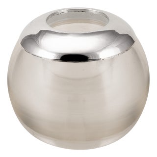 20th Century English Monumental Silver-Mounted Glass Match Striker, 1938 For Sale