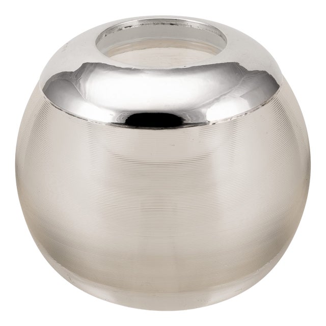 20th Century English Monumental Silver-Mounted Glass Match Striker, 1938 For Sale