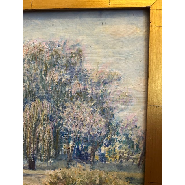 Large Vintage Signed Impressionist Painting For Sale - Image 10 of 10