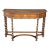 Superb Burled Walnut Carved English Barley Twist Leg Console Table For Sale