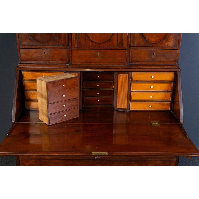 Biedermeier Secretary in Mahogany Veneer For Sale - Image 15 of 18