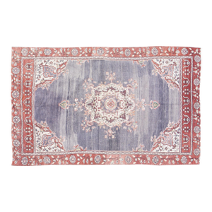 Vintage Turkish Oushak Hand Knotted Wool Rug, 4'9"x7'8"