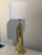 Vintage table lamp by Clover Lamp Company, dating to the 1970s. The lamp features a tall, architectural fasted column in a...