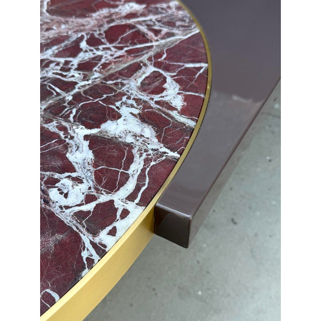 Baxter “Selene” Dining Table by Hagit Pincovici, Brass & Marble, Italian Modern For Sale - Image 12 of 18