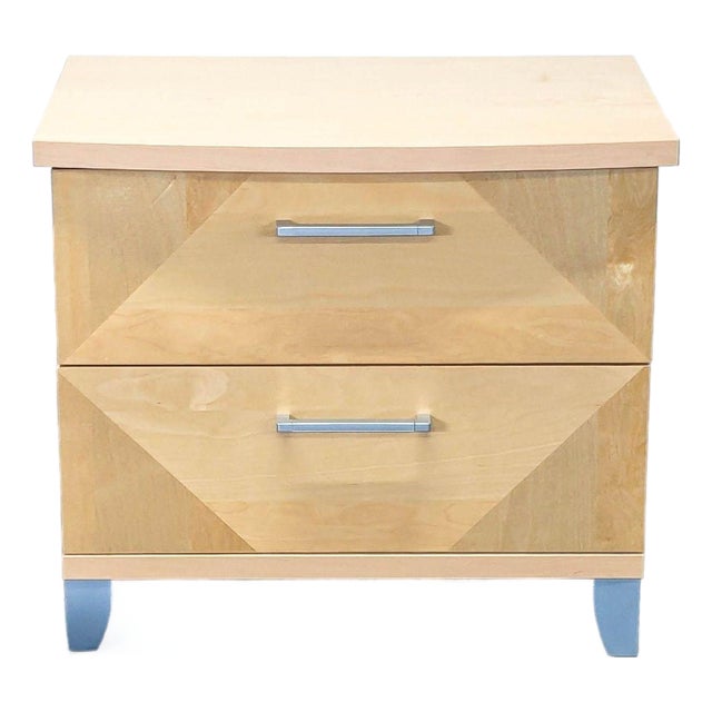 Alf Italia Two Tone Two Drawer Nightstand For Sale