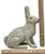 1920s Very Large & Heavy Antique American Rustically Aged Cast Iron Rabbit Garden Ornament or Doorstop - Circa 1920s For Sale - Image 5 of 18