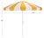 Transform your outdoor space with the BUTI 9 ft crank umbrella in a vibrant yellow stripe with a sleek white pole....