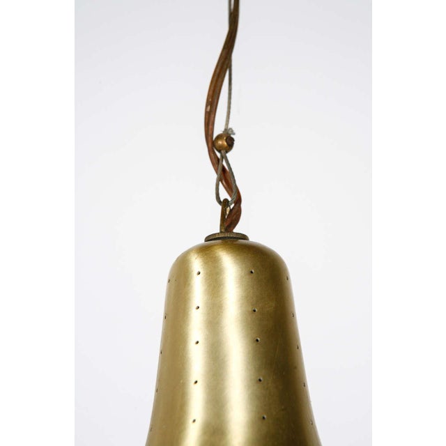 Modern 1950s Paavo Tynell Satin Brass Pendant For Sale - Image 3 of 8