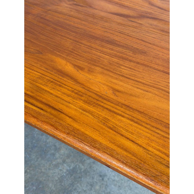 Am Teak Extendable Dining Table With Two Pull-Out Leaves Danish Mid-Century Modern 1960s For Sale - Image 13 of 14