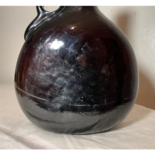Antique 19th Century Hand Blown Ruby Glass Sterling Chestnut Liquor Flask Bottle For Sale - Image 16 of 16