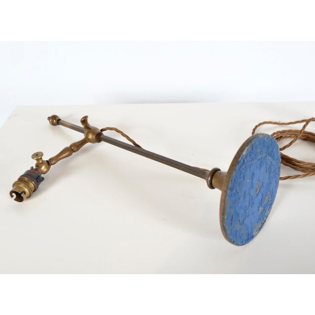 Goldenrod Antique Adjustable Student DeskLamp from Faraday & Son, 1900s For Sale - Image 8 of 11