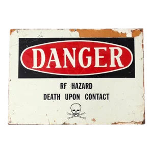 Vintage Metal Danger Sign