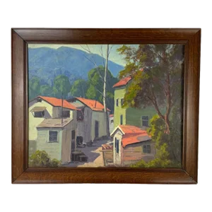 1930's Scenic Oil on Canvas - Framed Painting