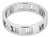 Mid 20th Century Tiffany & Co. 18k White Gold Diamond Atlas Roman Numerals Band, Size 9 For Sale