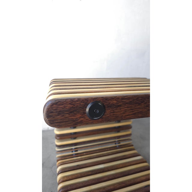 Slatted Palmwood Luxor Side Table by Pacific Green For Sale - Image 9 of 9