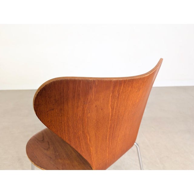 Mid-Century Model 3107 Chairs in Teak by Arne Jacobsen for Fritz Hansen, Set of 4 For Sale - Image 12 of 15