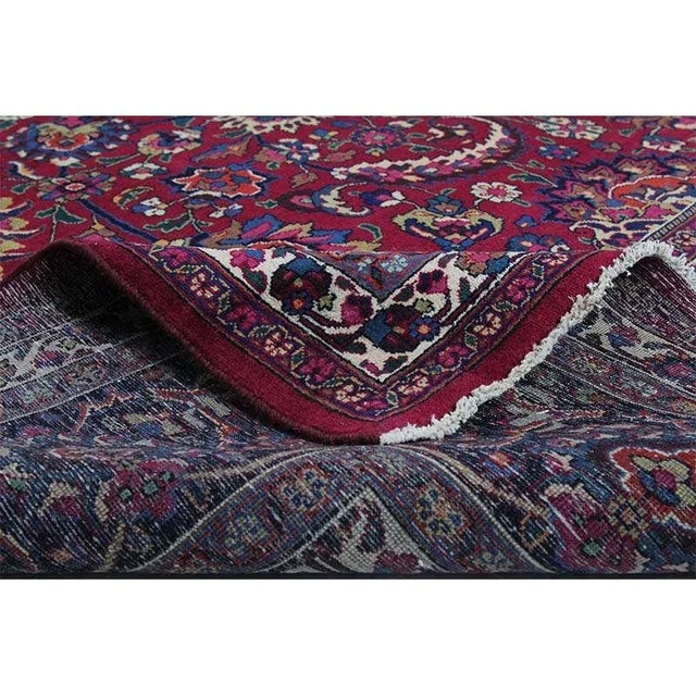 Traditional 1960s Persian Mashad Area Rug 11’7″ X 14’8″ For Sale - Image 3 of 13