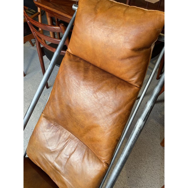 Accent Chair in Tan Leather For Sale - Image 17 of 18