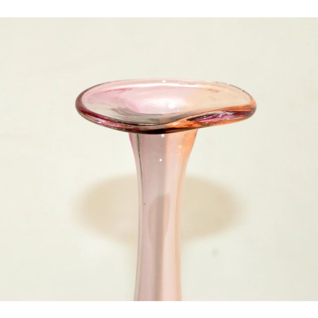 Light Pink Kjell Engman Kosta Boda Fidji Collection Colorful Crystal Bud Vase Scandinavian For Sale - Image 8 of 13