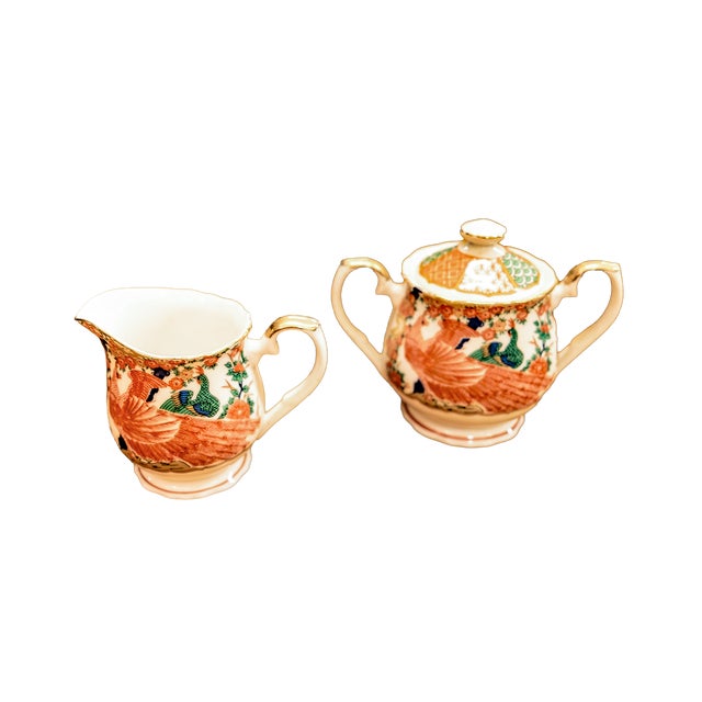 Mid 20th Century Arita Imari Peacock China Set, Full Service for Four, 24 Pieces For Sale - Image 17 of 18
