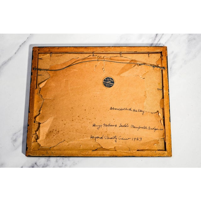 Rare Pair of Framed Antique Harvard University Rowing Crew Photographs Photos Portrait Sports Team Man Cave Home Wall Decor For Sale - Image 18 of 18