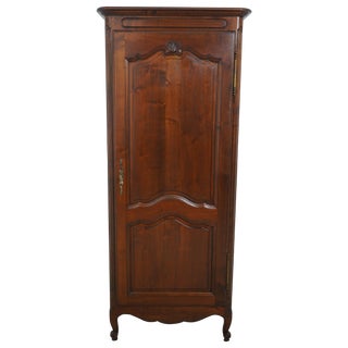 Rousseal Signed Country French 1 Door Armoire Cabinet For Sale