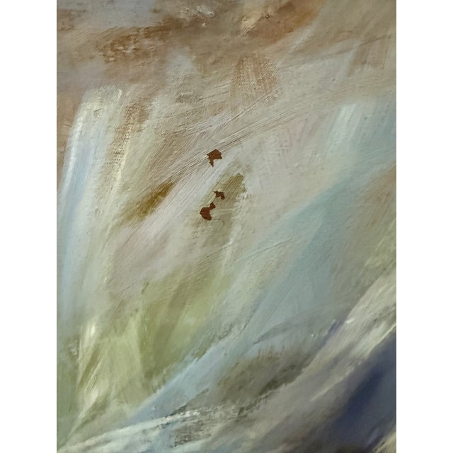 Suzanne Frazier Blue Cow Oil on Canvas Painting For Sale - Image 10 of 12