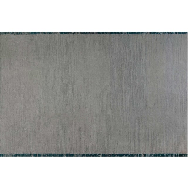 Contemporary grey river dance handmade wool rug by Doris Leslie Blau. Size: 13'10" × 21'3" (421 × 647 cm). This elegant...
