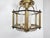 Metal Vintage Brass Lantern Neo Decor Starburst Etched Glass Chandelier Entryway, Old World Glam For Sale - Image 7 of 10