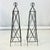 These are a pair of French Garden Topiary Trellis Frames. They stand 27" after you push the four leg spikes in the ground....