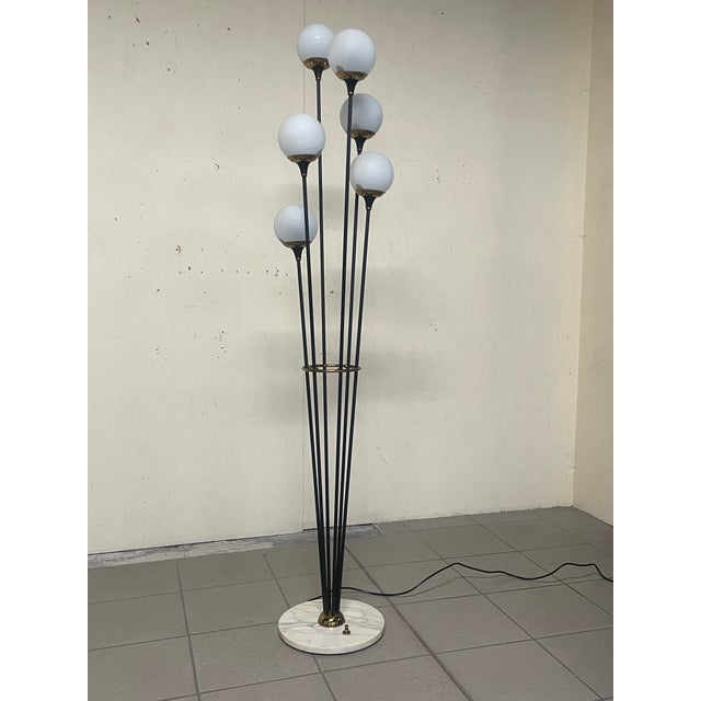 Alberello Glass Floor Lamp form Stilnovo, 1950s For Sale - Image 13 of 18