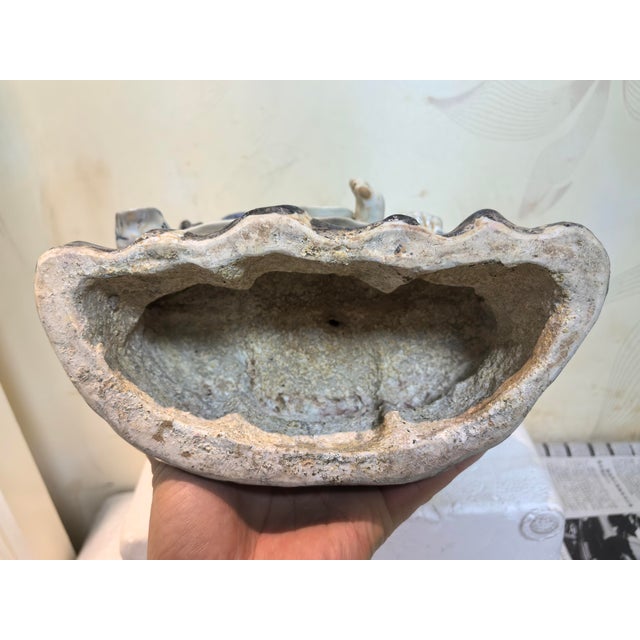 Ceramic Chinese Vintage Ceramic Buddhist Sculpture,Hand Carved Blue and White Porcelain the Eighteen Arhats Statue For Sale - Image 7 of 9