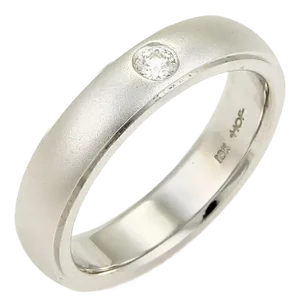 Hearts on Fire Duet Satin Diamond 18k White Gold Band Ring - Size 9.5