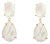 Angelina Earrings, White, Clip On For Sale