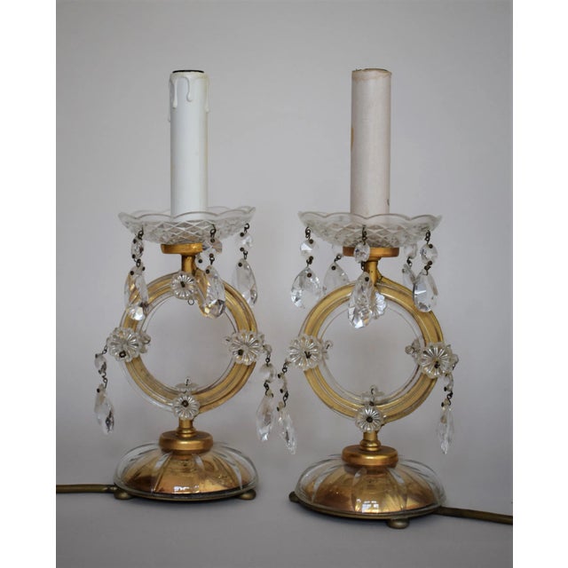 Viennese Crystal Glass Table Lamps from Lobmeyr, 1950s, Set of 2 For Sale - Image 6 of 6
