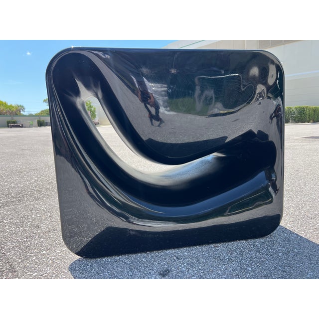 Black Desalto Toga Chair in Black Lacquered Resin 1960s Italy Signed Desalto For Sale - Image 8 of 13