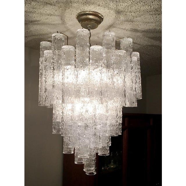 1950s Venini Tronchi Design Murano Chandelier For Sale - Image 11 of 11