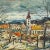 1970s Vintage Oil Painting of a Bavarian Village, Alexander Michael 1973 For Sale - Image 5 of 8