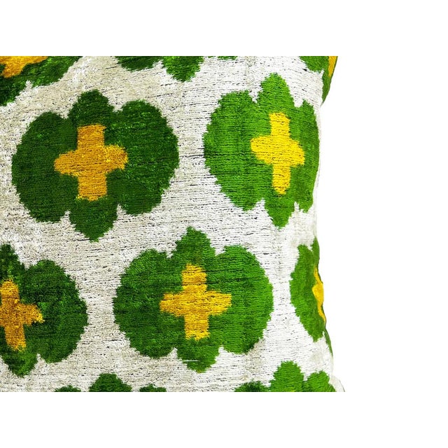 Velvet Silk Cushion Cover with Floral Design, 2000s For Sale - Image 6 of 11