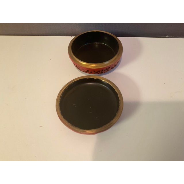 Chinese Mid 20th Century Carved Red Cinnabar Lacquer Box For Sale - Image 3 of 7