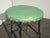 Vintage French Country Farmhouse Chic Rustic Green Stool For Sale - Image 10 of 13