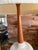 Cream 1960s Mid-Century Modern Textured Ceramic & Walnut Table Lamps With Original Tall Drum Shades - Pair For Sale - Image 8 of 12