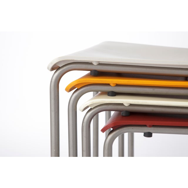 Vintage German Stacking Chairs by Samas Parlando, 1980s, Set of 4 For Sale - Image 10 of 12