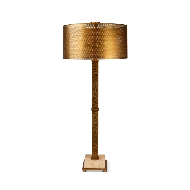 Traditional Artemis Travertine Lamp For Sale - Image 3 of 6